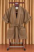 BROWN Bwana on a wooden valet stand