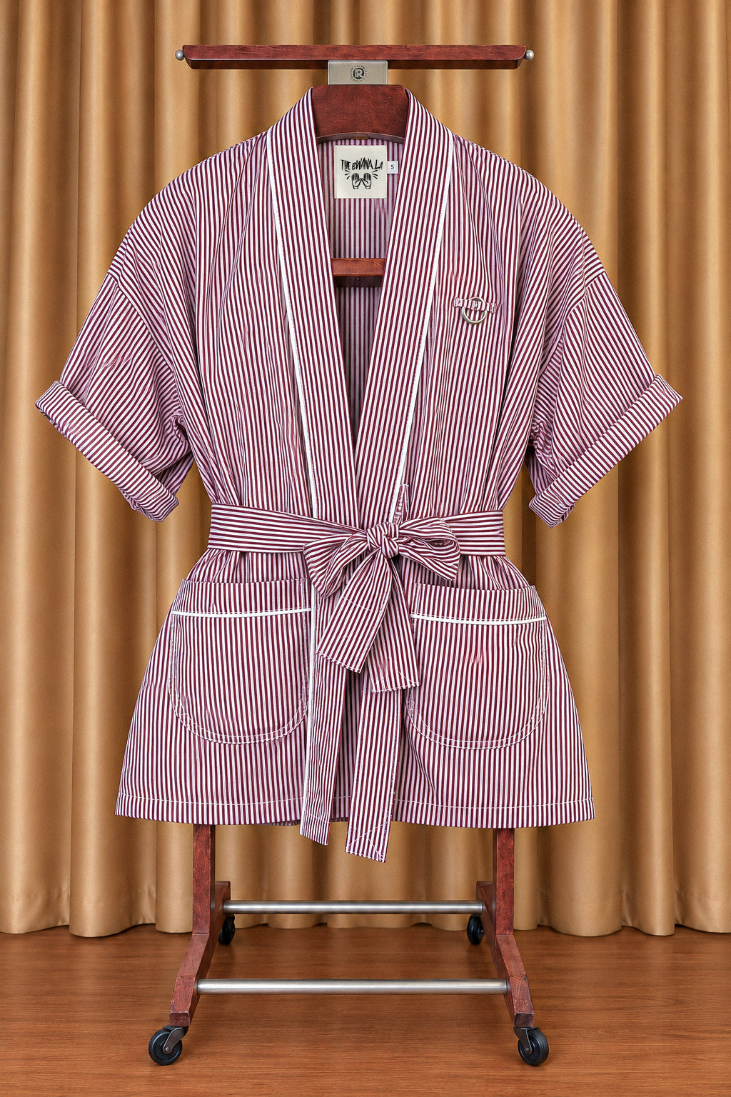 STRIPES RED — The BWANA shirt on the valet stand
